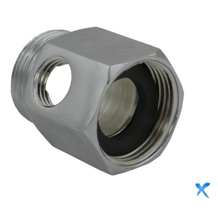 Raccordo dritto M F 3/4" foro 1/4"