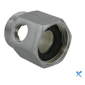 Raccordo dritto M F 3/8" foro 1/4"