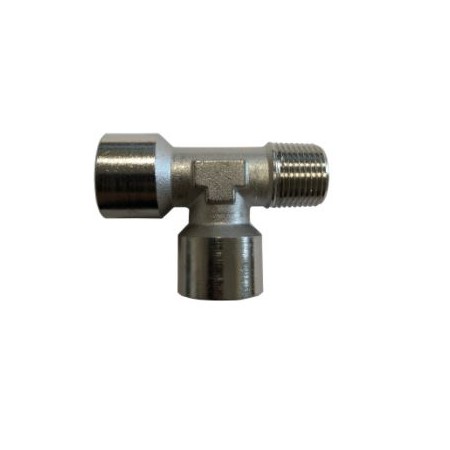 Raccordo a T M FF  1/4" Nichelato