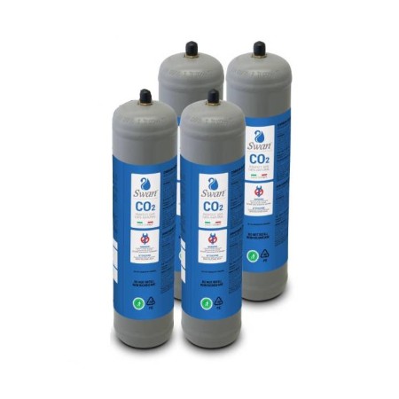 Scatola 4 bombole Co2 Usa e Getta 600 gr Swan