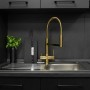 Miscelatore 5 vie doccia in acciaio inox 304 oro