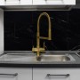 Miscelatore 5 vie doccia in acciaio inox 304 oro