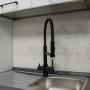Miscelatore 5 vie doccia in acciaio inox 304 nero