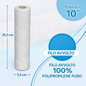Cartuccia filo avvolto Swan 10" 5 micron