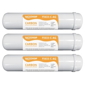 Filtri in Linea per Impianti ad Osmosi NICEDROP Carbone Argentizzato -3PZ